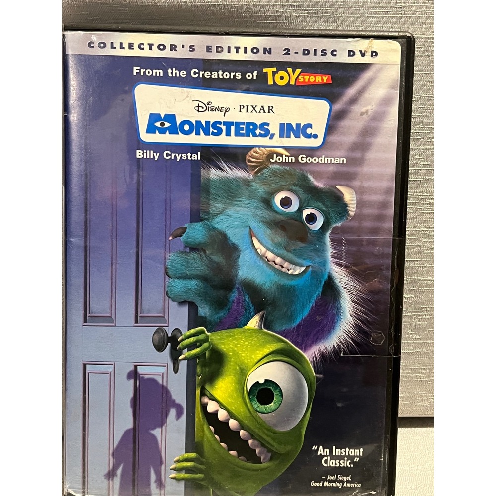 Monsters Inc DVD 2-Disc Collector's Edition Disney Pixar John Goodman Crystal